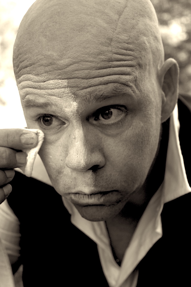 Portrait of Bradley McDevitt in performance makeup